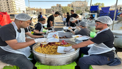 The host department of Imam Hussain Holy Shrine continues to provide food meals to Lebanese immigrant families