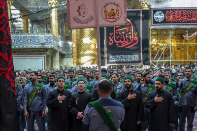 Servants of Imam Hussain and Al-Abbas Holy Shrines commemorate the demise anniversary of Lady Zainab (peace be upon her)