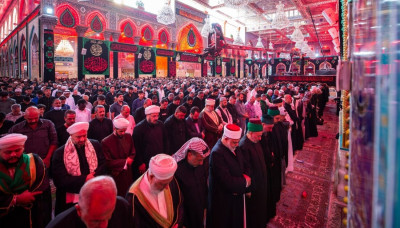 Unified prayers held at the Holy Shrine of Imam Hussain (peace be upon him), led by the representative of the Supreme Religious Authority
