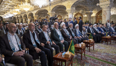 عتبہ علویہ کی جانب سے صحنِ سیدہ فاطمہ زہراءؑ کی تعمیرات میں حصہ لینے والے عملے کے اعزاز میں تقریب