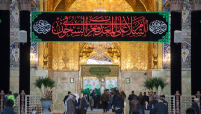 İmam Kâzım’ın (a.s) şehadet yıl dönümü dolayısıyla Hz. Hüseyin (a.s) Türbesi matem rengine büründü