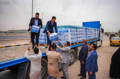 العتبة العلوية تقدم الاف الوجبات للوافدين الى كربلاء خلال الزيارة الشعبانية