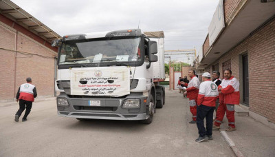 Hz. Hüseyin (a.s) Türbesi, Irak halkının desteğiyle İran’a ikinci yardım konvoyunu gönderdi