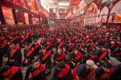 More than 5,000 Iraqi university students participate in unified mourning procession under the auspices of the Imam Hussain Holy Shrine