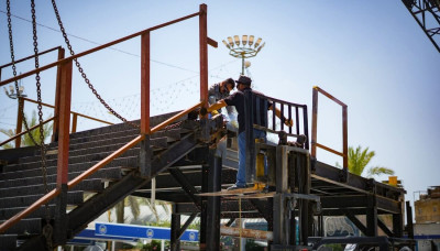 Préparatifs de la Ziyâra d’Arbaïn : le SSIH installe des passerelles métalliques pour fluidifier le flux des visiteurs