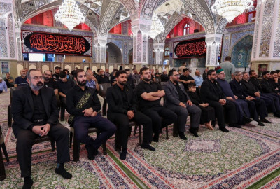 عتبہ کاظمیہ میں رحلتِ رسول اکرم ص کی مناسبت سے مجلسِ عزا اور جلوس برآمد