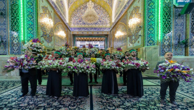 ثانیِ زہرا حضرت زینبؑ کی ولادت کی مناسبت سے بھائی کے حرم میں پھولوں کی بہار