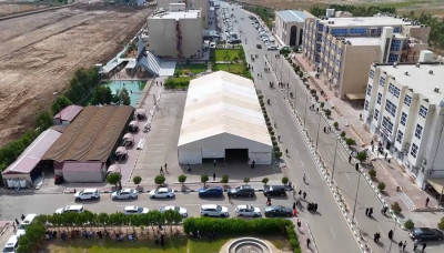 Le SSIH installe un chapiteau de 1 000 m² à l’Université d’Al-Kut en prévision de la 16ᵉ édition du Festival international al-Shahada