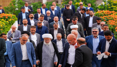 Supreme Religious Authority Representative, Imam Hussain Shrine Secretary-General, and board members inspect expansion projects at the Al-Askari Shrine in Samarra